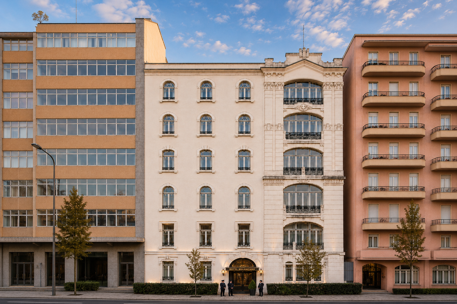 Fachada do Hotel Braamcamp na Rua Braamcamp, em Lisboa