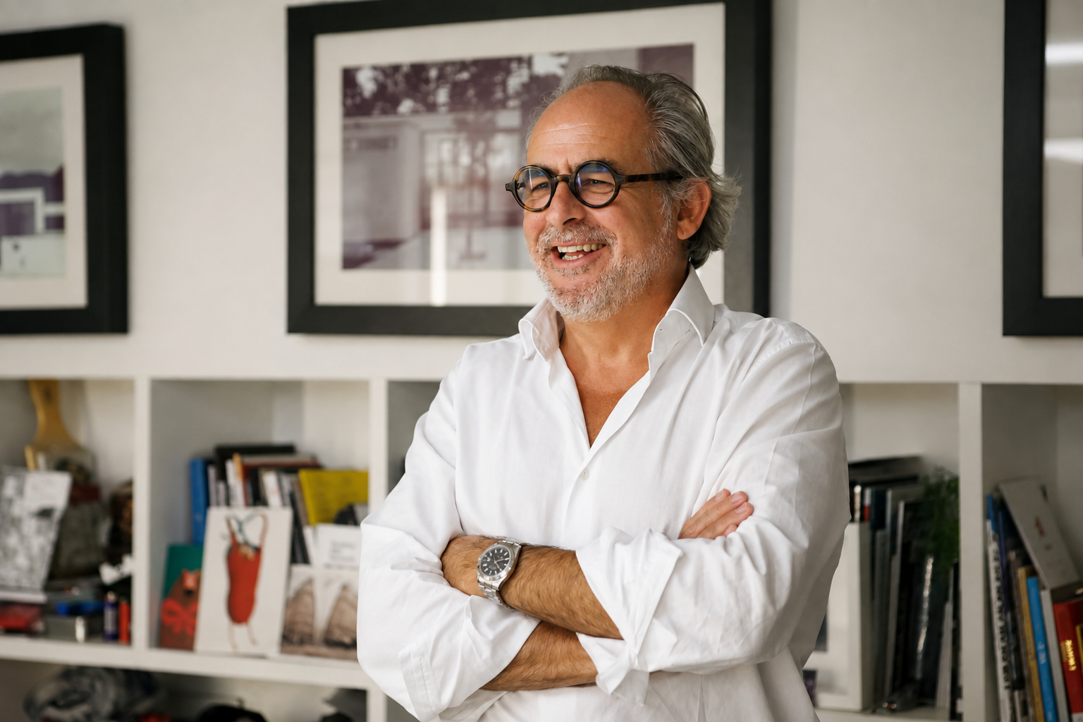 Retrato do arquiteto Miguel Saraiva