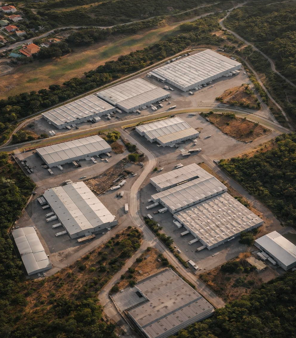 Sintra Logistics Park, vista aérea do conjunto de armazéns