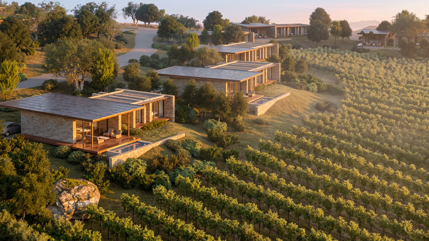 Hotel de Villas Alqueva, villas distribuídas pela encosta