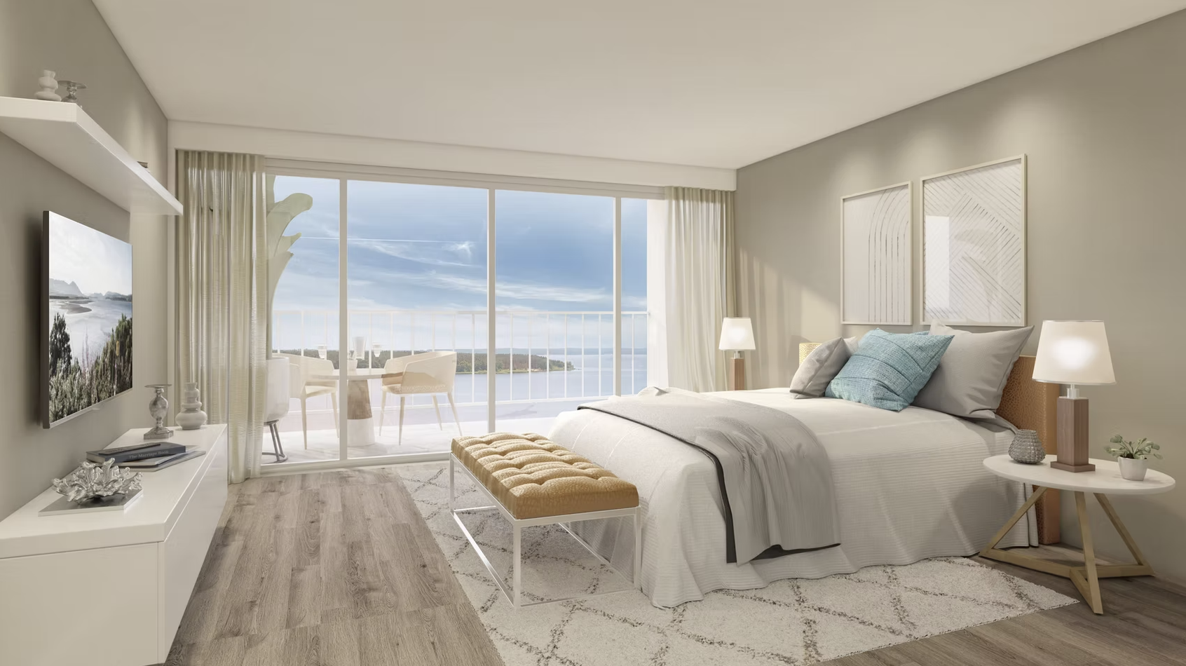 Vila Viva, suite com vista para o rio